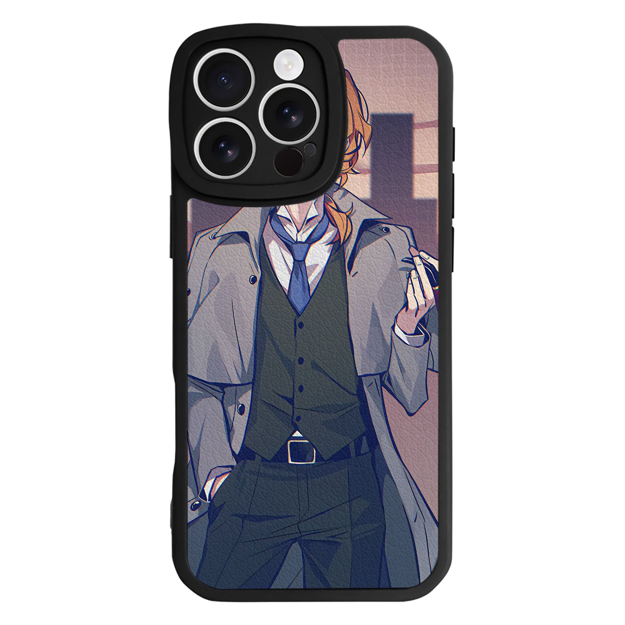 （画像用） 文豪ストレイドッグス Bungo Stray Dogs 【iPhone 16シリーズ対応】シリコンスマホケース（レザー調） 材質：シリコン